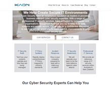 Tablet Screenshot of kaonsecurity.co.nz